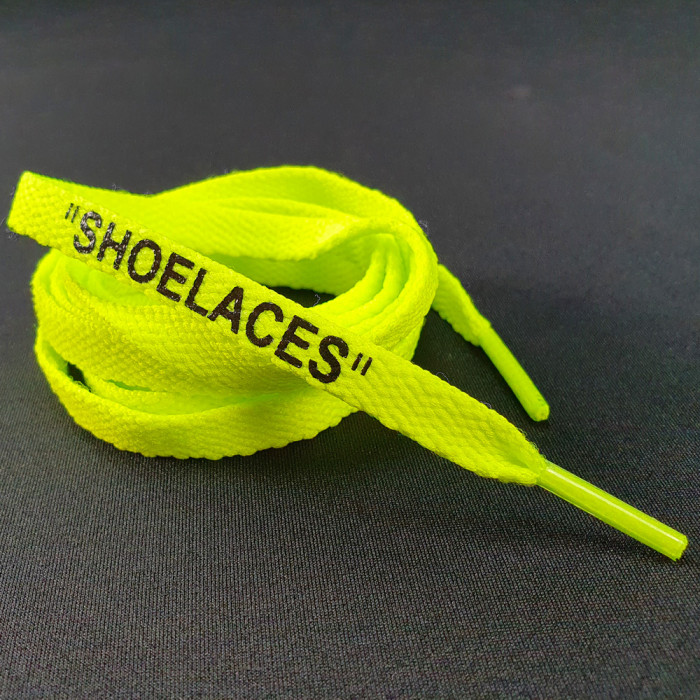 Volt -keltaiset OFF-WHITE Shoelaces -kengännauhat